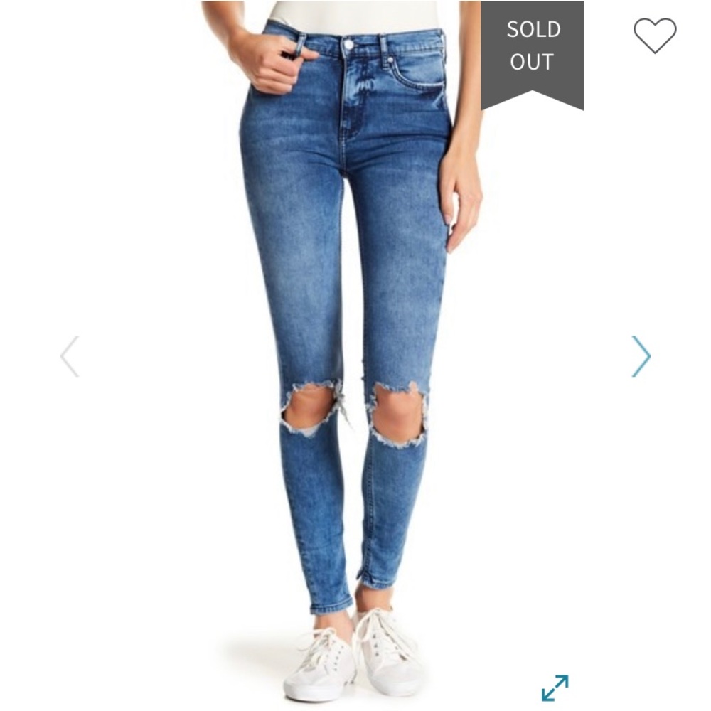 Free people busted knee skinny jeans